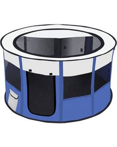 Topmast Puppy Playpen Nylon Round Blue