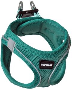 Topmast Airmesh Hondentuig - Click & Go - Verstelbaar - Petrol