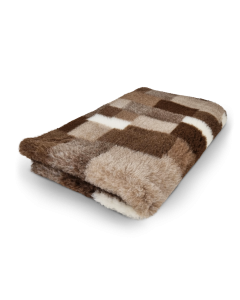 Vet Bed Patchwork - Taupe, Brown & Cream - Non Slip Dog Mat