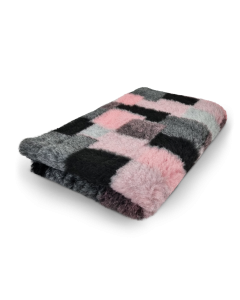 Vet Bed Patchwork - Roze, Grijs & Zwart - Antislip Hondenmat