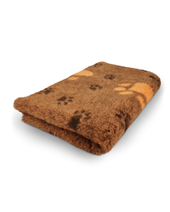 Vet Bed Oranje met 3 Kleuren Voetprint Latex Anti Slip