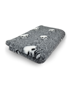 Vet Bed Skulls Grijs Latex Anti Slip