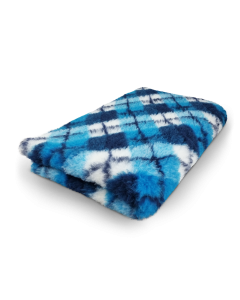 Vet Bed Diamond Ruit- Turquoise Blauw Wit - latex anti-slip. 1494-6