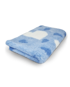 Vet Bed Big Heart - Blue - Non Slip Dog Mat