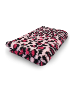 Vet Bed Leopard - Fuchsia - Non Slip Dog Mat