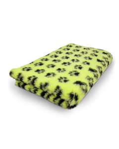 Vet Bed - Limegreen with Black Paws - Non Slip Dog Mat