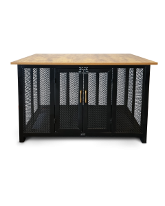 Topmast Metalen Bench Grandes - Luxeus - 115 x 75 x 83 cm - Rustic Brown & Black