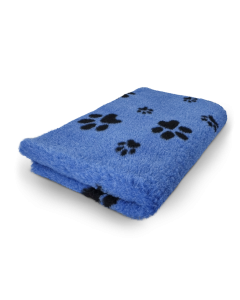 Vet Bed - Cobalt Blue with Black Paws - Non Slip Dog Mat