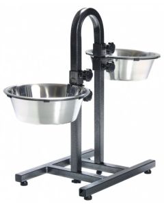 Topmast Verstelbare Voederstandaard + 2 Rvs Bakken 28cm - U shape