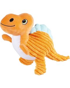 Pluche Dino  Ankylosaurus Corderoy - Oranje - 33 x 9 x 20 cm