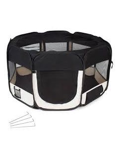 Topmast Puppyren Nylon Zwart - 8 hoekig