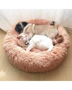 Topmast Fluffy Donut Dierenmand - 65 cm - Camel - M