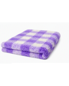 Vet Bed - Checkered Vichy Lila - Antislip Hondenmat