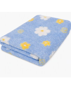 Vet Bed - Flowers Blauw - Antislip Hondenmat