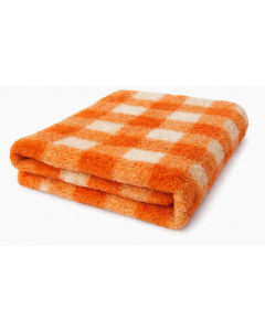 Vet Bed - Checkered Vichy Orange - Antislip Hondenmat