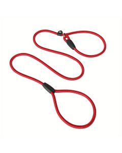 Sliplooplijn Showlijn 130 cm - 10mm - Nylon - rood