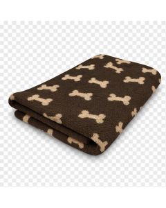 OP=OP Vet Bed Bruin met Botjes - Antislip Hondenmat 