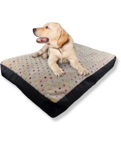 Topmast Kussen - Hondenmatras  - Colorful Dots - Zachte vulling - 120 x 90 x 10 cm