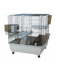 Knaagdierenkooi-Chinchillakooi compleet beige/groen