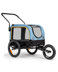 TOPMAST VARIO  2-in-1 Hondenaanhanger & Hondenbuggy Blauw Zwart