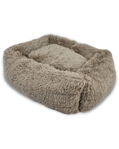 Topmast Fluffy Lounge Serie - Dierenmand - Pluche Dierenmand - Taupe