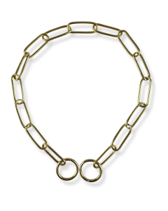 Topmast Slip Chain Vintage - Training Collar With Long Links - Gold