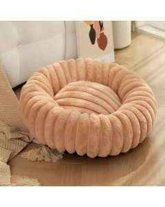 Topmast Donut - Geribbelde Pluche - Taupe - 80 cm