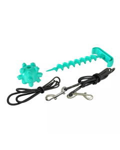 Topmast Bite - Elastisch Touw met Bal - Turquoise