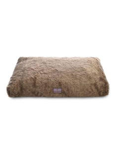 Topmast Dogcushion - Longhair Pluche - Soft Filling - 91 x 69 cm - Brown
