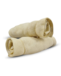 Topmast SuperRol Buffelhuid Wit - 15 cm - Natuurlijke Rawhide Rolls