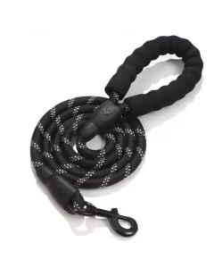 Topmast Looplijn Trackinglijn - Extra Lang 3 meter - 12mm met Stevige Softgreep - Zwart gemeleerd