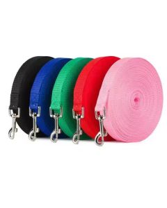 Trainingslijn 5 - 10 -15 - 20 Meter - Lange lijn - Gerecycled Nylon - Trainingslijn, speurlijn, oefenlijn - 2 cm breed - Diverse kleuren