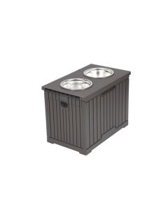 Topmast Dinnertafel met 2 RVS kommen inclusief opbergruimte - Stevig ECO  kunststof