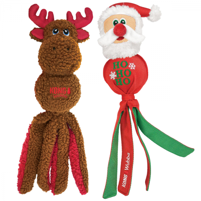 KONG Christmas Wubba Santa Reindeer Gemengde Kleuren Petdiscount