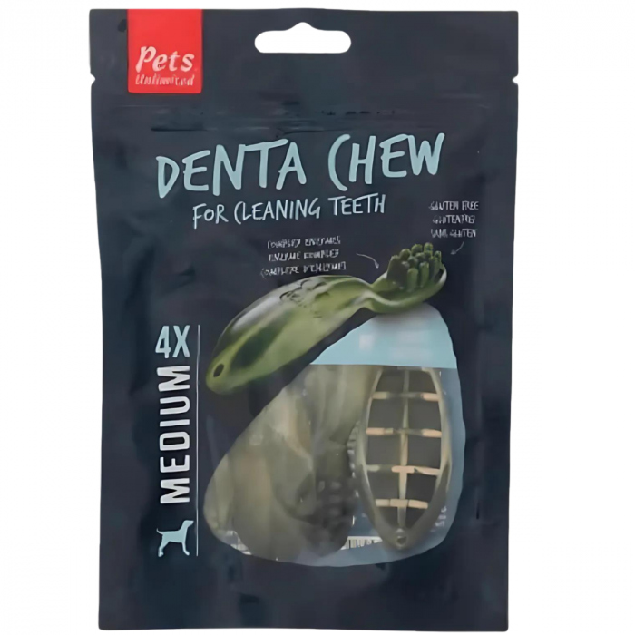 Pets Unlimited Denta Chew - Kip En Aardappel - 4 Stuks - 100% 