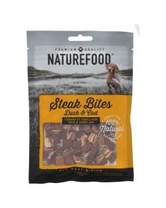 Naturefood Steak Bites - Eend en Kabeljauw - 100% Natuurlijke Hondensnacks