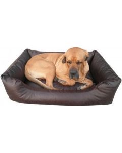 Topmast Dog Sofa Leatherlook Brown 120 x 90 cm