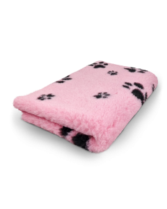 Vet Bed Roze Zwarte Voetprint Latex Anti Slip