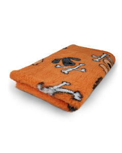 Vet Bed Crossbones - Orange - Non Slip Dog Mat