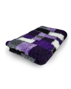 Vet Bed Patchwork - Purple, Black & White - Non Slip Dog Mat