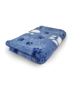 Vet Bed 3 Color Big Paw - Blue & White - Non Slip Dog Mat
