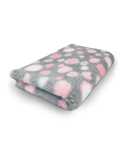 Vet Bed Circles - Grey, Pink & White - Non Slip Dog Mat