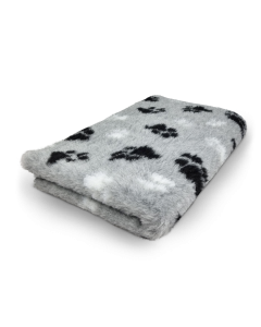 Vet Bed Grijs Zwart Wit voetprint- latex anti-slip. 850-9