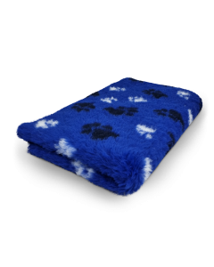 Vet Bed Kobaltblauw Zwart Wit voetprint- latex anti-slip. 850-34
