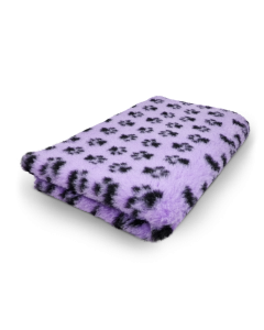 Vet Bed - Lilac with Black Paws - Non Slip Dog Mat