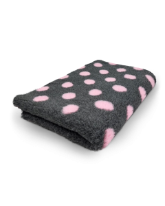 Vet Bed Antraciet Nopjes Roze Latex Anti Slip