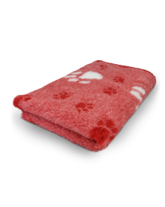 Vet Bed Rood met 3 kleuren - Grote Voetprint - Latex Anti Slip