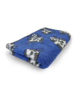 Vet Bed Farm Animals - Woolly Cow - Antislip Hondenmat - Blauw