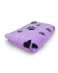 Vet Bed - Lilac with Black Paws - Non Slip Dog Mat