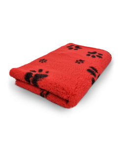 Vet Bed - Rood met Zwarte Pootjes - Antislip Hondenmat